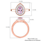 AA Martha Rocha Kunzit und weißer Zirkon-Ring, 925 Silber Roségold Vermeil  ca. 2,00 ct image number 6