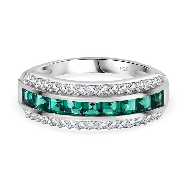 Labor Smaragd und Zirkon Ring - 1,13 ct.