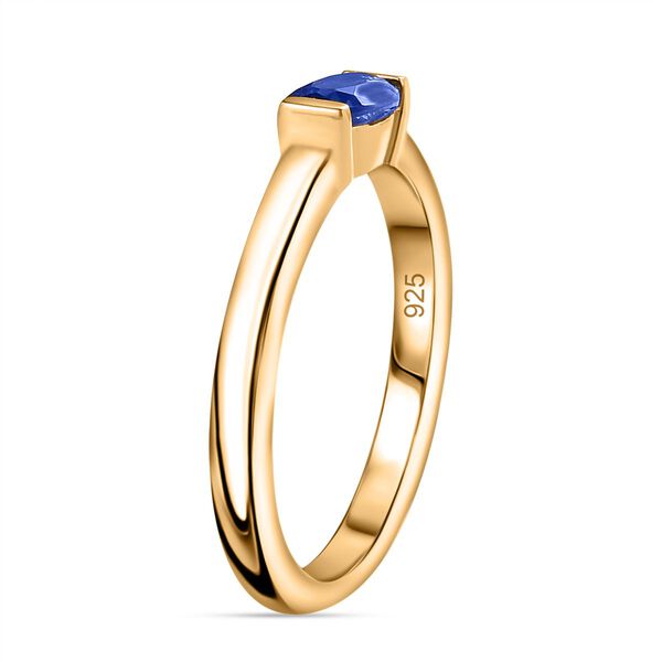 Kyanit Ring 925 Silber vergoldet (Gr&ouml;&szlig;e 17.00) ca. 0,58 ct image number 5