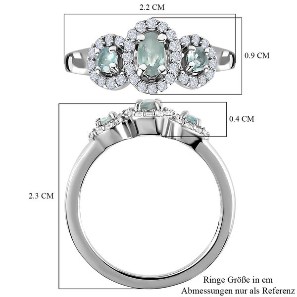 Alexandrit und wei&szlig;er Zirkon-Ring - 0,70 ct. image number 7