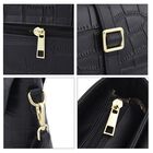 Crossbody Tasche aus 100% echtem Leder mit RFID Schutz, Größe 20x9,5x18 cm, Schwarz image number 4