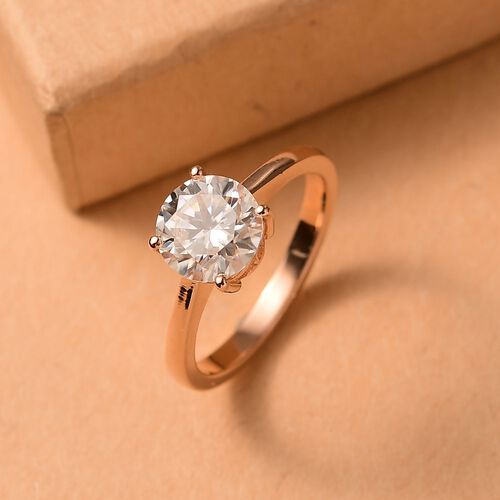 D’joy Moissanit Ring 925 Silber 750 Roségold Vermeil (Größe 17.00) ca. 1,80 ct image number 1