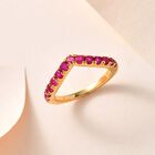 Afrikanischer Rubin (Fissure gefüllt) Ring, 925 Silber Gelbgold Vermeil (Größe 20.00) ca. 0.87 ct image number 8