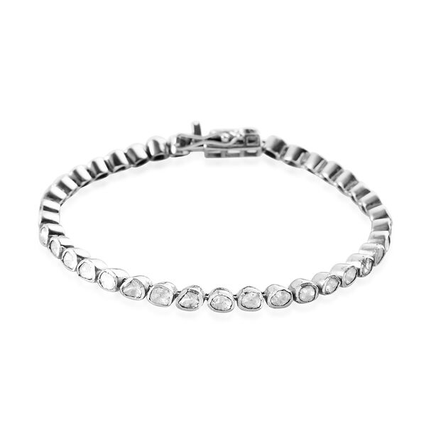 Handgefertigtes Polki-Diamant-Armband, 18,5cm - 2 ct. image number 0