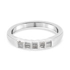 Diamant band Ring 925 Silber platiniert (Größe 18.00) ca. 0,20 ct