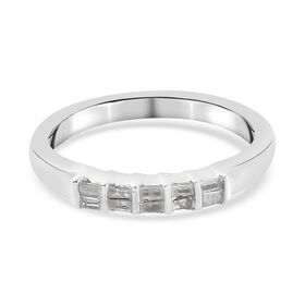 Diamant band Ring 925 Silber Platin-Überzug