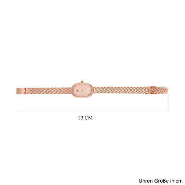 STRADA - Elegante Armbanduhr mit Japanischem PC21S Werk, Stahlsonnenschliff-Zifferblatt und 316L Edelstahl armband, 316L Edelstahl , 19 cm, silberfarben image number 7