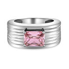 Rosa Zirkonia Ring, Edelstahl  ca. 2,40 ct image number 0