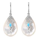 Royal Bali - Sleeping Beauty Türkis, Perlmutt Ohrringe 925 Silber