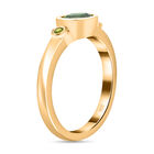 Natürlicher Chromdiopsid Ring 925 Silber vergoldet  ca. 0,80 ct image number 4