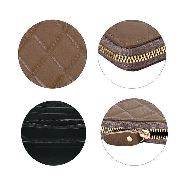 Echtleder Kreditkartenetui, khakifarben image number 9