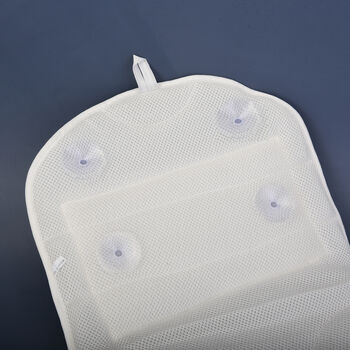 Rutschfeste Ganzk&ouml;rper-Badewannen-Matte mit Kissen, 119x53 cm, Wei&szlig;