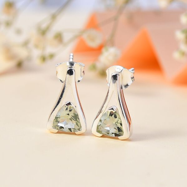 AA Prasiolith Ohrringe - 1,43 ct. image number 2