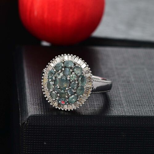 Alexandrit Ring 925 Silber rhodiniert (Größe 18.00) ca. 1,61 ct image number 1