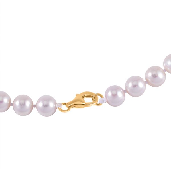 AAAA 9-10mm wei&szlig;e S&uuml;&szlig;wasserperlen-Halskette image number 5