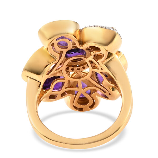 Lusaka Amethyst und Zirkon-Ring - 5,46 ct. image number 6