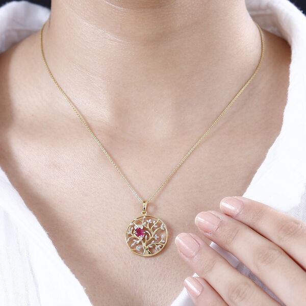 Afrikanischer Rubin und Zirkon-Anhänger - 0,59 ct. image number 3