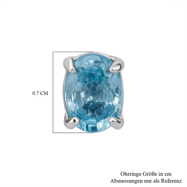 D’Joy blaue Zirkon Ohrringe - 2,46 ct. image number 5