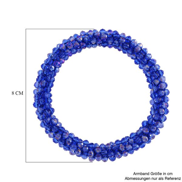 Flexibles, blaues Magie Farbe Kristall-Armband image number 4