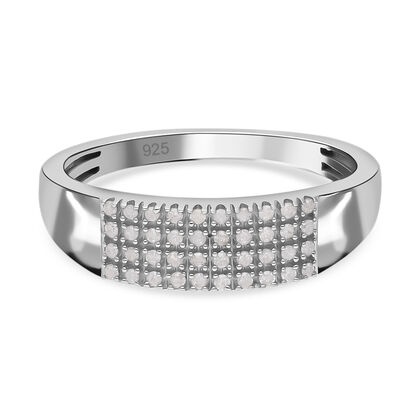 Wei&szlig;er Diamant P3 Ring, 925 Silber platiniert (Gr&ouml;&szlig;e 19.00) ca. 0.25 ct