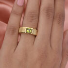 Natürlicher Peridot Ring 925 Silber vergoldet  ca. 0,68 ct image number 2