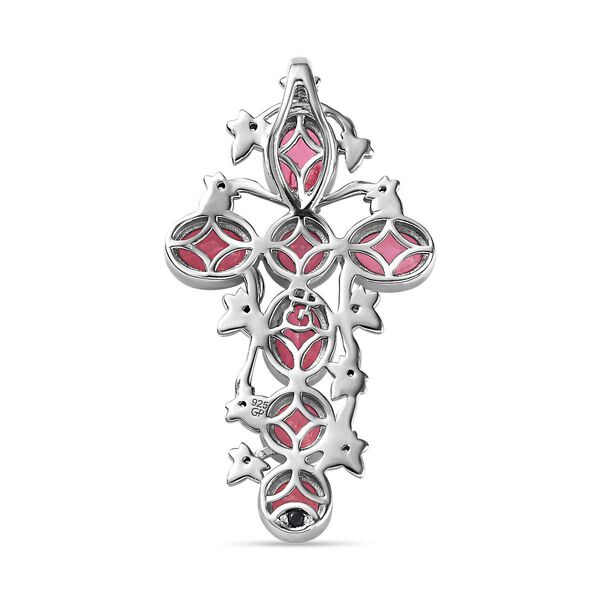 GP Italian Garden Kollektion- Padparadscha-Quarz-Triplett, Zirkon und blauer Saphir-Anh&auml;nger- 5,35 ct. image number 5