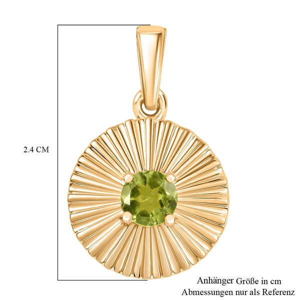 Nat&uuml;rlicher Peridot Anh&auml;nger, 925 Silber vergoldet ca. 0,54 ct. image number 6