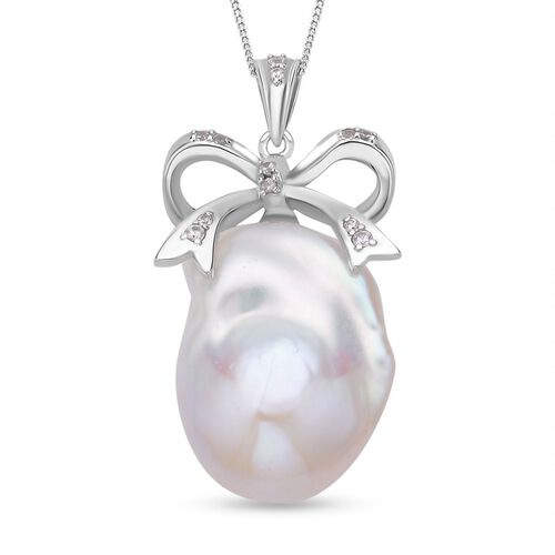 GP Regina Kollektion- Bowknot Barockperle und Multi-Edelstein-Anhänger mit Kette image number 0