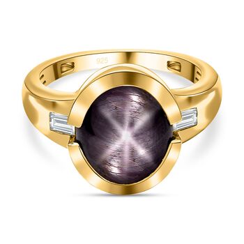 Sternrubin und Zirkon Ring - 9,28 ct.