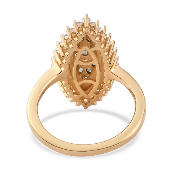 Alexandrit und Zirkon Cluster Ring 925 Silber Gelbgold Vermeil image number 7