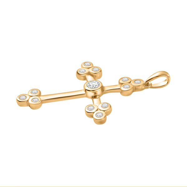 Moissanit Kreuz Anh&auml;nger - 0,77 ct. image number 5