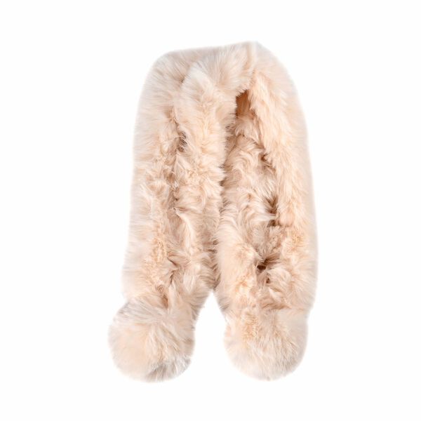 Damen Schal aus Kunstfell, Beige image number 2