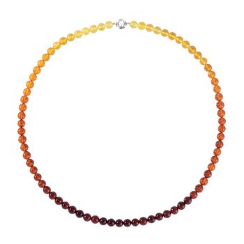 Nat&uuml;rliche Baltische Bernstein Halskette, ca. 50 cm 925 Silber rhodiniert ca. 60.30 ct