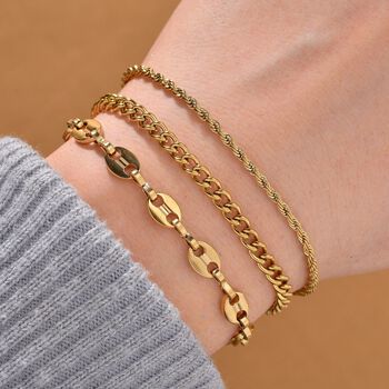 3er Set - Sehr Schick und Trendy Armb&auml;nder, Chirurgen-Edelstahl