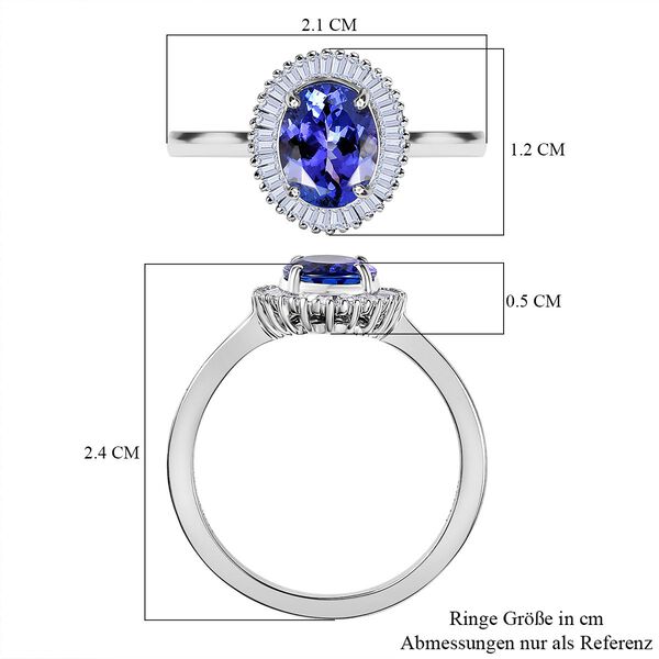 RHAPSODY AAAA Tansanit und VS EF Diamant Ring in 950 Platin - 1,49 ct. image number 7