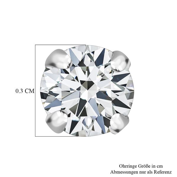 Moissanit Ohrringe 925 Silber rhodiniert ca. 0.25 ct image number 4