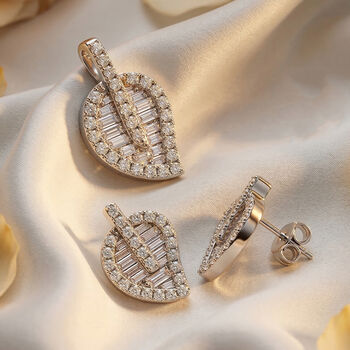 LUSTRO STELLA Zirkonia Anh&auml;nger und Ohrringe