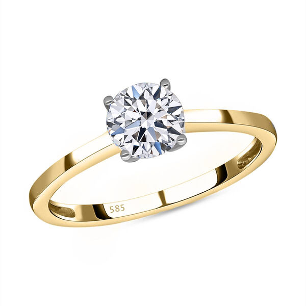 LUXURIANT IGI zertifizierter SI GH Labor Diamant Ring in 585 Gelbgold - 1 ct. image number 4