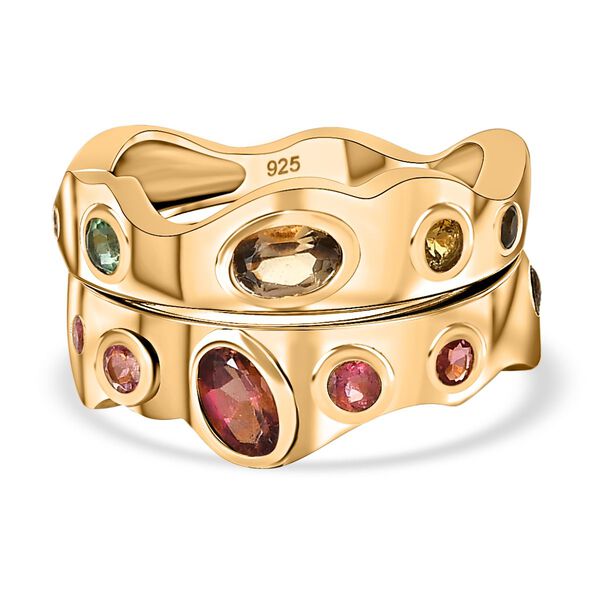 Mehrfarbiger Turmalin-Doppelring - 1,04 ct. image number 0