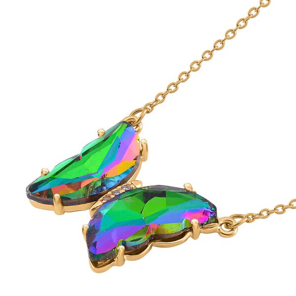 Mehrfarbiger Kristall und weißes Zirkonia-Schmuckset image number 4