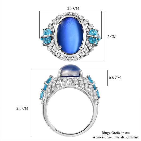 D'Joy Aurora Mondstein, Neon Apatit und Zirkon Ring - 7,97 ct. image number 7