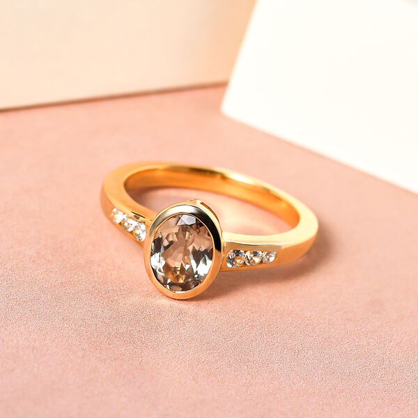 AAA Turkizit und Zirkon-Ring - 1,67 ct. image number 2