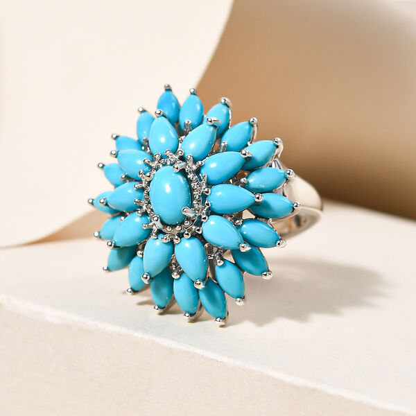 Natürlicher Sleeping Beauty Türkis-Ring - 4,09 ct. image number 2