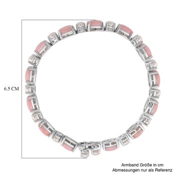 D'Joy nat&uuml;rliches Rosa K&ouml;nigsmuschel Perle und wei&szlig;es S&uuml;&szlig;wasser Perle 19cm Armband