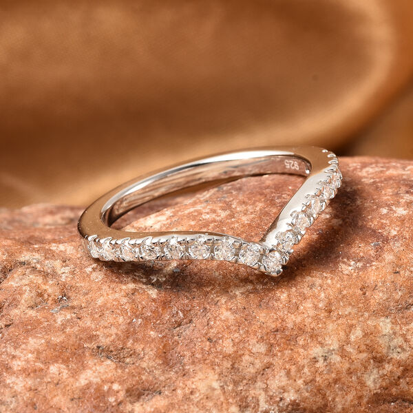 Moissanit Ring 925 Silber Rhodium-&Uuml;berzug image number 2