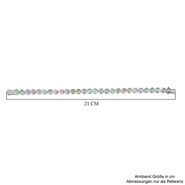AA Nat&uuml;rlicher, &auml;thiopischer Welo Opal Armband ca. 20 cm 925 Silber rhodiniert ca. 4,75 ct. image number 5