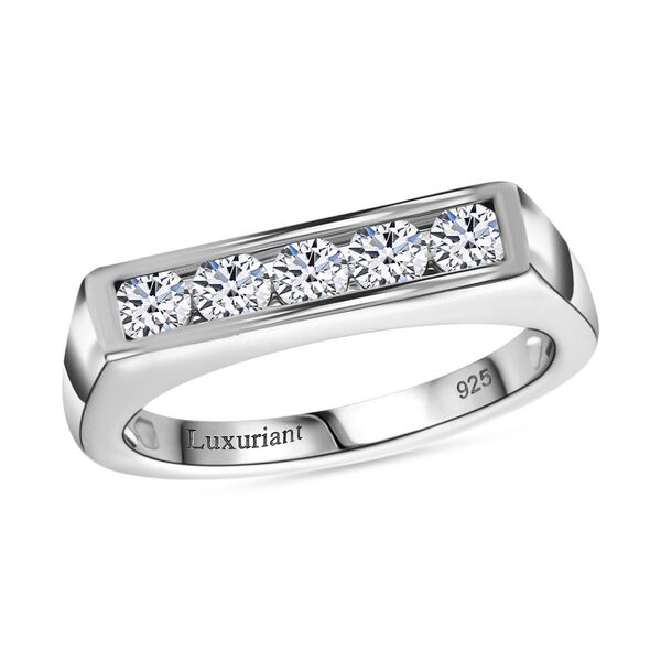 LUXURIANT SI-GH Labor Diamant Ring, 925 Silber rhodiniert - 0,50 ct. image number 4