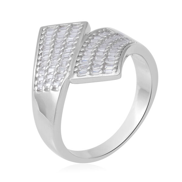 LUSTRO STELLA - Zirkonia Bypass Ring 925 Silber rhodiniert  ca. 0,55 ct image number 3