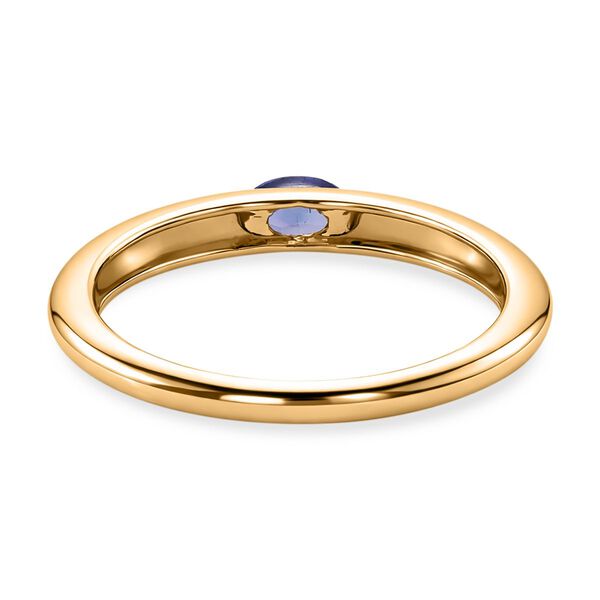 D'Joy AA Tansanit Ring 925 Silber 750 Gelb Vergoldet (Gr&ouml;&szlig;e 17.00) ca. 0,23 ct image number 5