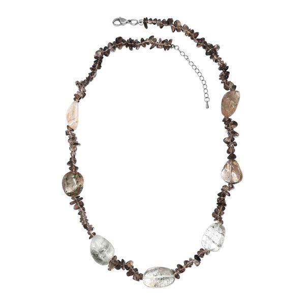 Lodlith, Rauchquarz Halskette ca. 60 cm 316L Edelstahl ca. 145.00 ct image number 4